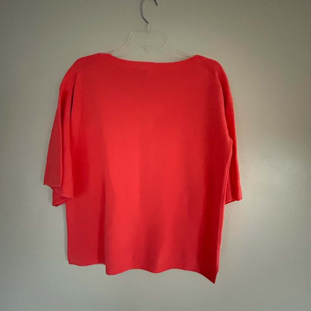 J. Crew Orange Knit Crew Neck Top Size S - Picture 2 of 6